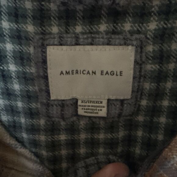 American Eagle Womens Multicolor Long Sleeve Button Down Shirt Size XS - Picture 5 of 7